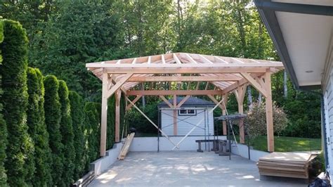 Pin by Peter Koeder on timber carport for a trailer with hip roof | Hip ...