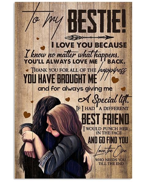 I Love You Because I Know No Matter What Happens Gift For Bestie ...