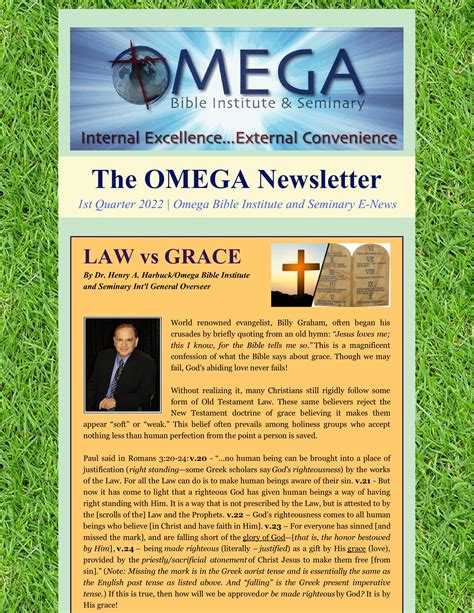 Newsletters - Omega Bible Institute & Seminary