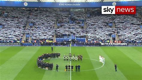 Leicester City fans pay respects to chairman - YouTube