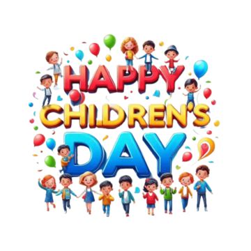 Happy Children S Day Text Design, S Day Text Design, Happy Children S Day PNG Transparent Image ...