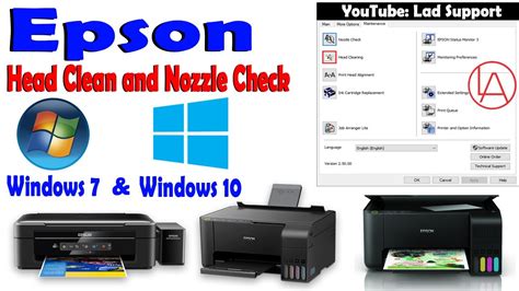 EPSON Head Cleaning and Nozzle Check II Win 7 and Win 10 for Epson Printer 3 in 1, L3110, L3150 ...