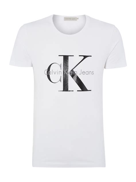 Calvin klein Tee T-shirt in White for Men | Lyst