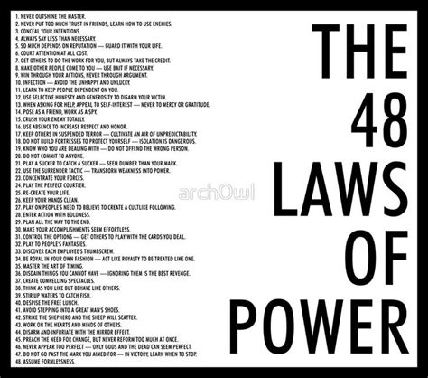 the 48 laws of power Poster by arch0wl | 48 laws of power, Wisdom ...