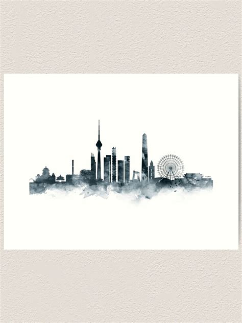 Beijing Skyline Art Print by MonnPrint | Art prints, Skyline art, Skyline