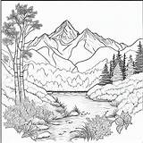 Explore Majestic Mountains With 20 Coloring Pages For Kids And Adults  sketch template