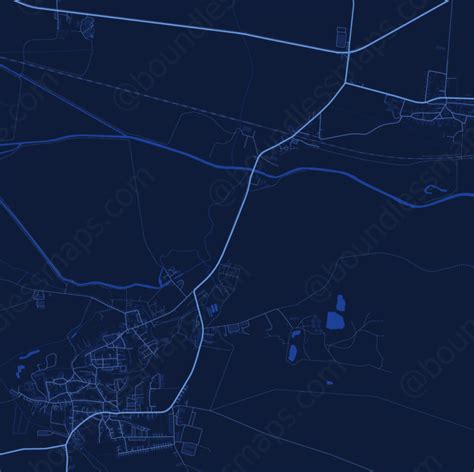 Oschersleben - Dark Blue Vector Map | Boundless Maps