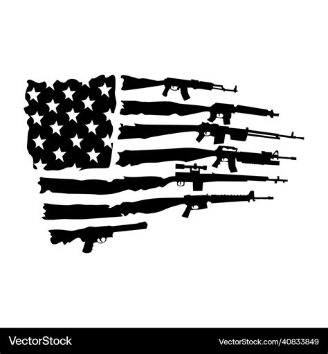 American guns flag design for download Royalty Free Vector