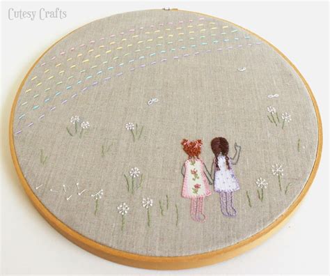 Free Embroidery Hoop Art Patterns - Cutesy Crafts