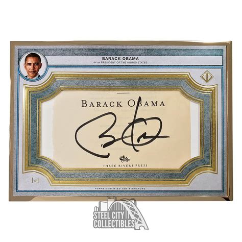 Barack Obama 2018 Topps Transcendent Oversized Cut Signature 1-of-1 ...