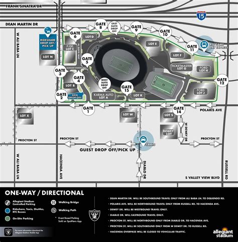 Stadium Maps | Official Website of Allegiant Stadium | Allegiant Stadium