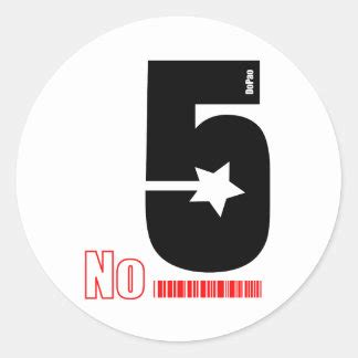 Number 5 Stickers | Zazzle.com.au