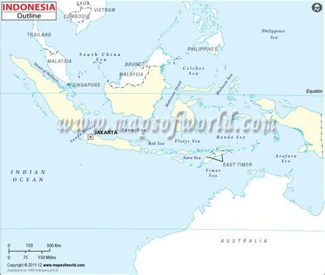 Indonesia Map Outline | Blank Map of Indonesia