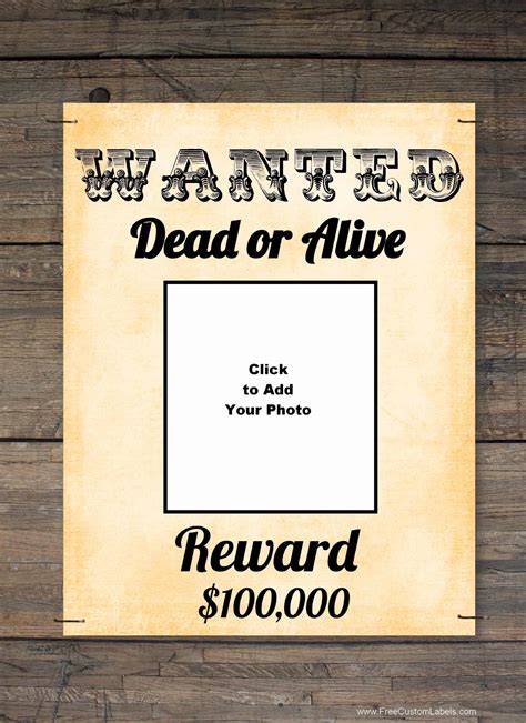 Free Wanted Poster Maker | Make a Free Printable Wanted Poster Online