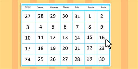 A4 Calendar | Personalise Your Classroom | Twinkl - Twinkl