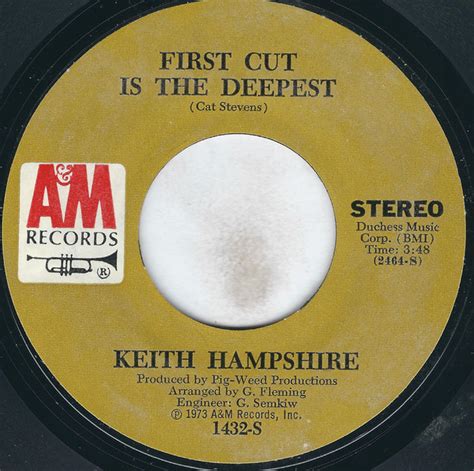 Keith Hampshire - First Cut Is The Deepest (1973, Monarch Pressing, Vinyl) | Discogs