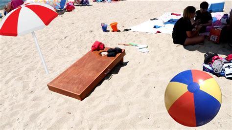 BEACH CORNHOLE?!?! - YouTube