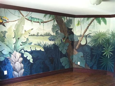 20+ Beautiful Jungle Mural Wallpaper Design Ideas For Kids Room Jungle House, Jungle Room ...