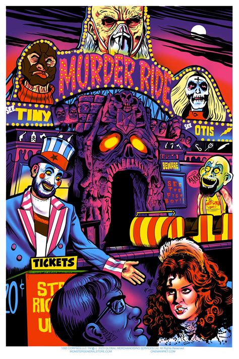 House Of 1000 Corpses Flocked Black Light Poster – Monster General Store