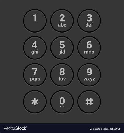 Smartphone dial keypad screen on dark background Vector Image , #AD, #keypad, #screen, #Smartp ...