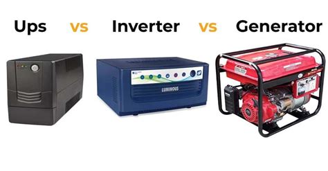 Ups Vs Inverter Vs Generator: Detailed Comparison