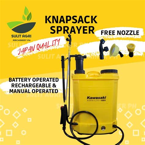 2IN1 KAWASAKI Knapsack Battery Electric Manual Sprayer Agricultural Rechargeable Power Spray ...