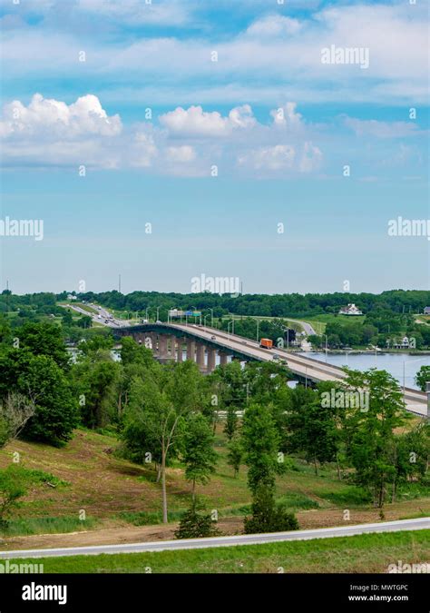 Interstate 80 Mississippi River Bridge between Iowa and Illinois. Fred ...