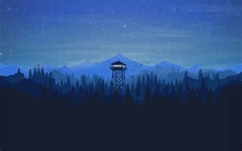 Firewatch (again). Perfect for black or white/blue setups! (3840x2160) | Цифровые обои, Фоновые ...