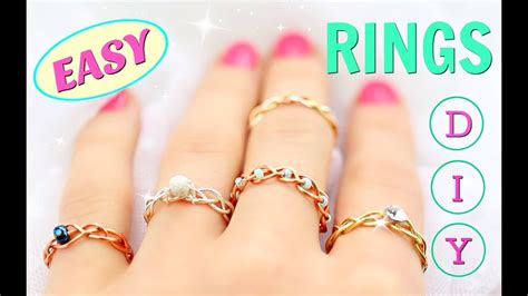 5 DIY rings | Adjustable & No Tools!!! | DIY Easy rings - YouTube