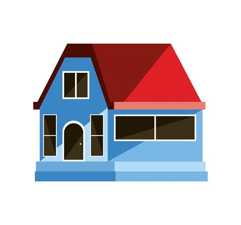 blue house facade 4817071 Vector Art at Vecteezy