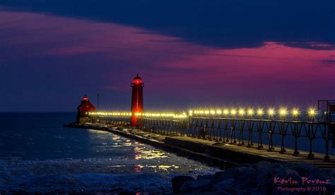 Grand Haven Pier Sunset | Grand haven, Sunset, Lighthouse lighting