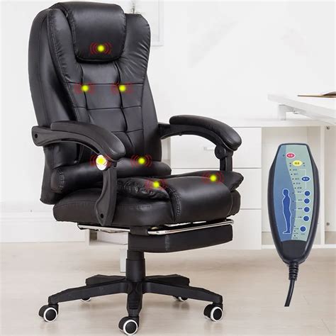 Home Office Computer Desk Massage Chair With Footrest Reclining ...