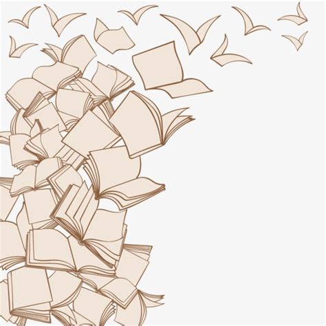 Floating Books Vector Clipart for World Reading Day