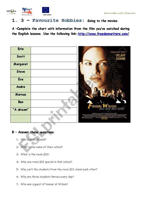Freedom Writers Movie Review and Free Discussion Worksheet - Worksheets Library