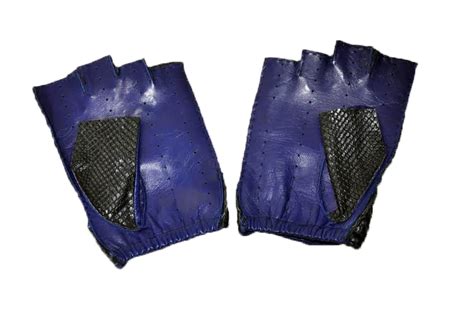 Python Skin Blue Leather Driving Gloves – Michael Sa