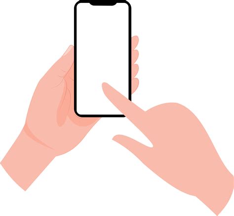 smartphone with blank screen. iilustration hand holding smartphone. finger touch screen 19924428 PNG