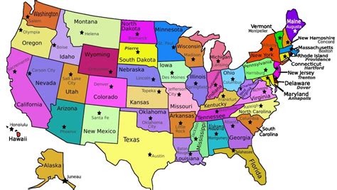 Map Of The United States With States Labeled Printable | Printable Maps