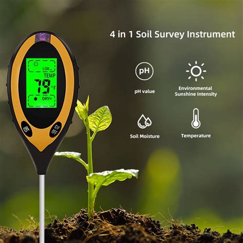 Digital Soil Moisture PH Sunlight Temperature Meter – Gardens Depot