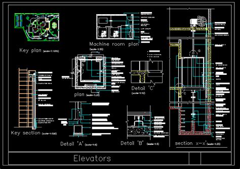 Elevator--Construction Details DWG Plan for AutoCAD • DesignsCAD