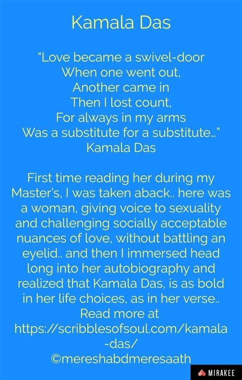 Kamala Das | Poems, Short poems, Poem quotes
