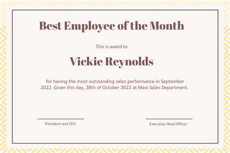 Best Employee Certificate | Certificate Template