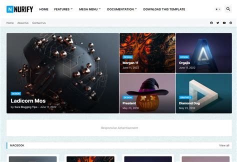 Nurify Blogger Template • Blogspot Templates 2024