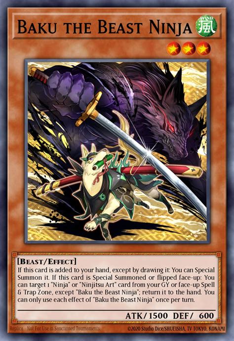 Baku the Beast Ninja - Yu-Gi-Oh! Card Database - YGOPRODeck