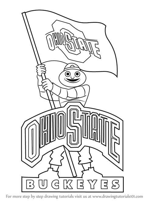 Step by Step How to Draw Ohio State Buckeyes Mascot : DrawingTutorials101.com