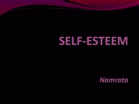 Self esteem | PPT