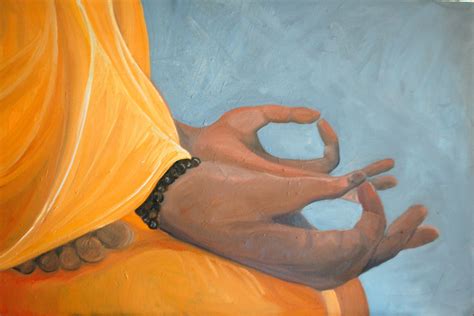 mudras oil on canvas Buddha Art Painting, Oil Painting On Canvas, Art ...