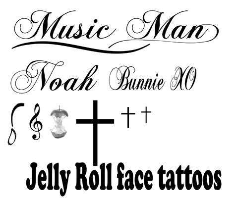 Jelly Roll Face Tattoos - Etsy