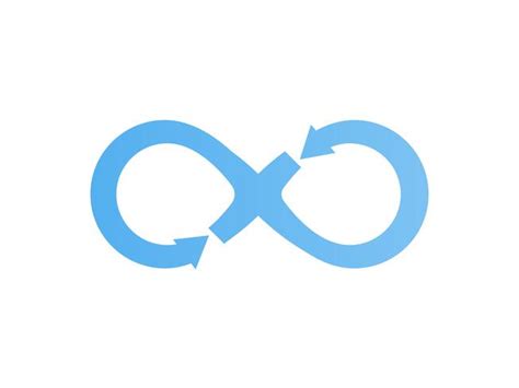 Infinity Vector Illustration. Blue Arrow Eternity Symbol Icon. 343588 Vector Art at Vecteezy