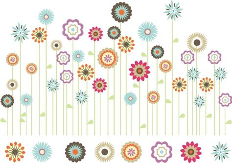 Flower garden vectors free download graphic art designs