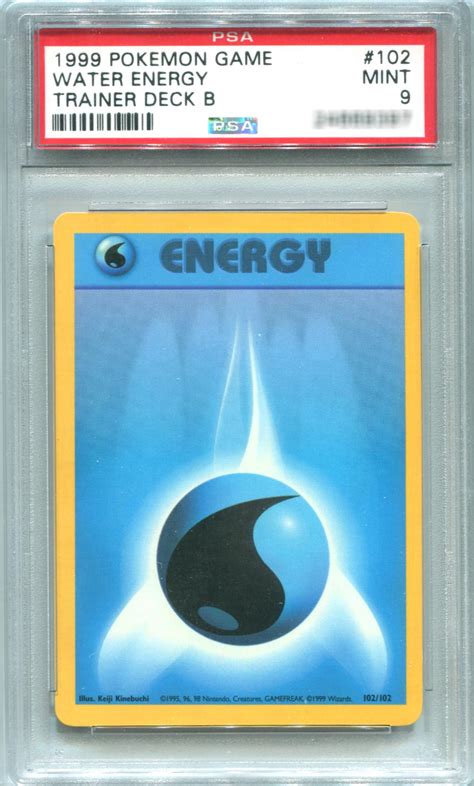 Pokemon Trainer Deck B Single Water Energy 102/102 - PSA 9 | DA Card World